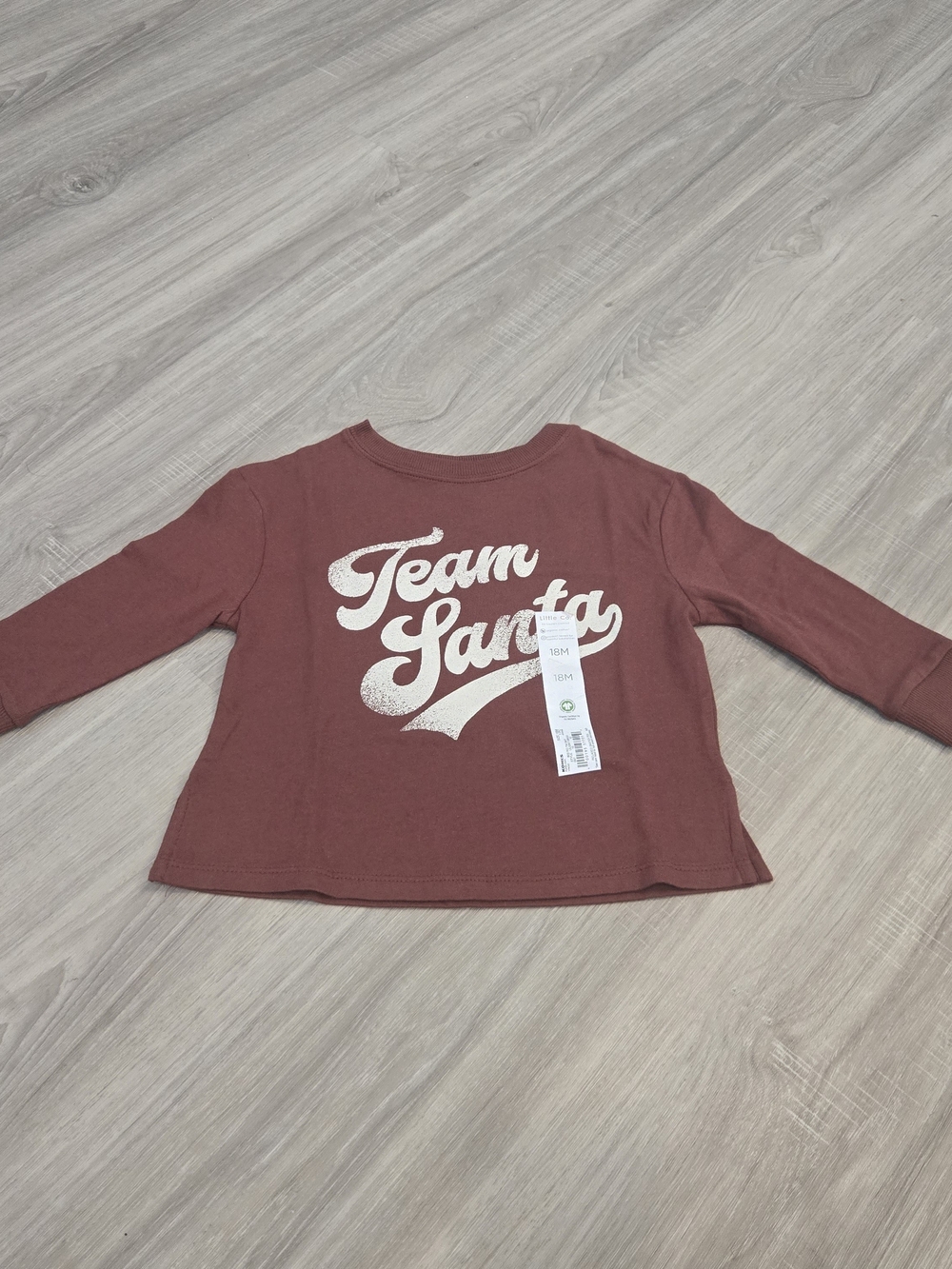 🎄 ✨ HTF Little Co. by Lauren Conrad "Team Santa" Long Sleeve Tee ✨ Size 18M